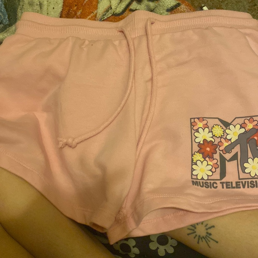 Pink MTV shorts